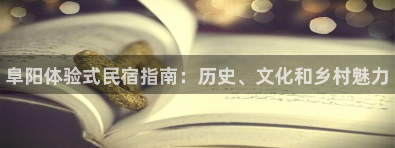 球盟会官网登录平台|阜阳体验式民宿指南：历史、文化和乡村魅力